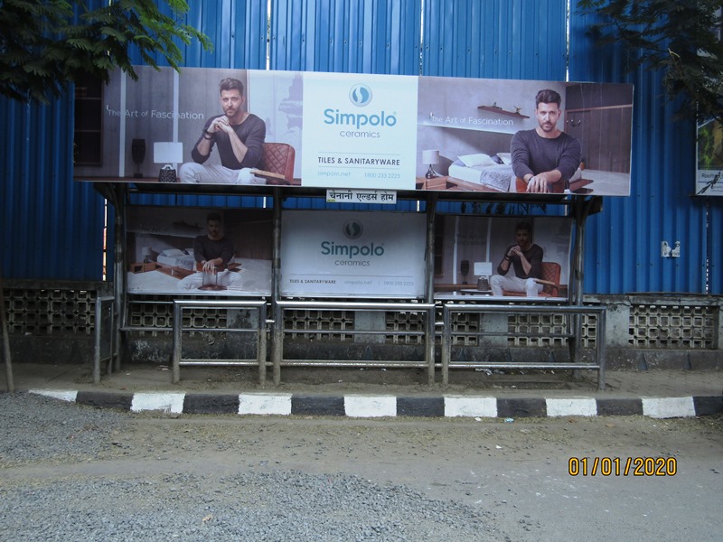 Bus Queue Shelter - L. T. Road - Chenani Elders Home, Mulund (E), Mumbai, Maharashtra Bus Queue Shelter - L. T. Road - Chenani Elders Home, Mulund (E), Mumbai, Maharashtra