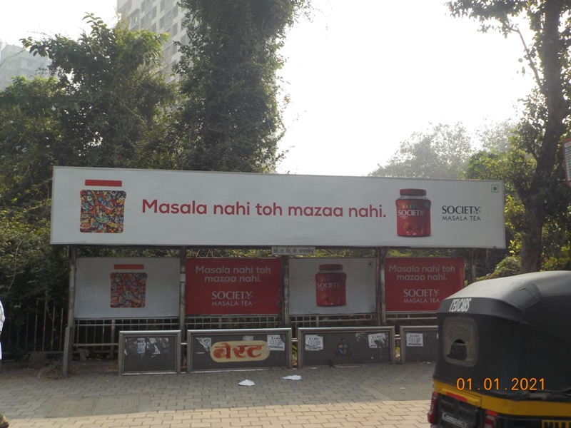Bus Queue Shelter - L. B. S. Road - E.S.I.S. Hospital,   Mulund (W),   Mumbai,   Maharashtra