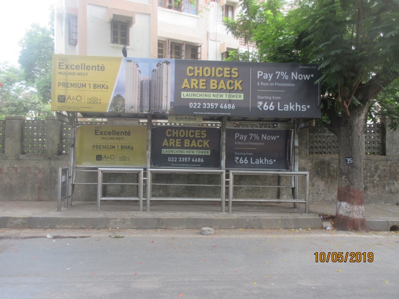 Bus Queue Shelter - Madhav Mohan Malviya Road - P & T Colony, Mulund (W), Mumbai, Maharashtra Bus Queue Shelter - Madhav Mohan Malviya Road - P & T Colony, Mulund (W), Mumbai, Maharashtra