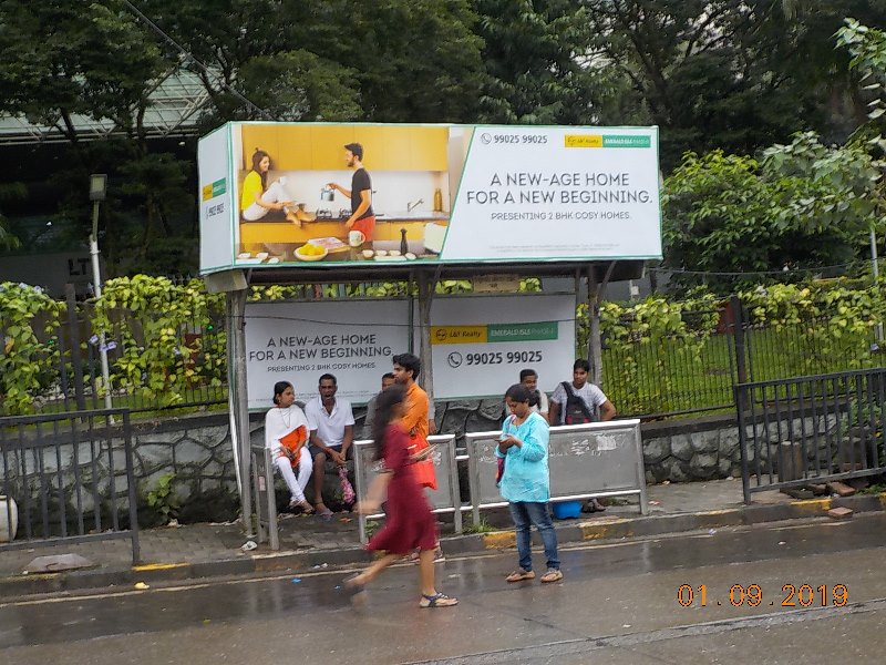 Bus Queue Shelter - Saki Vihar Road - Powai Garden,   Powai,   Mumbai,   Maharashtra