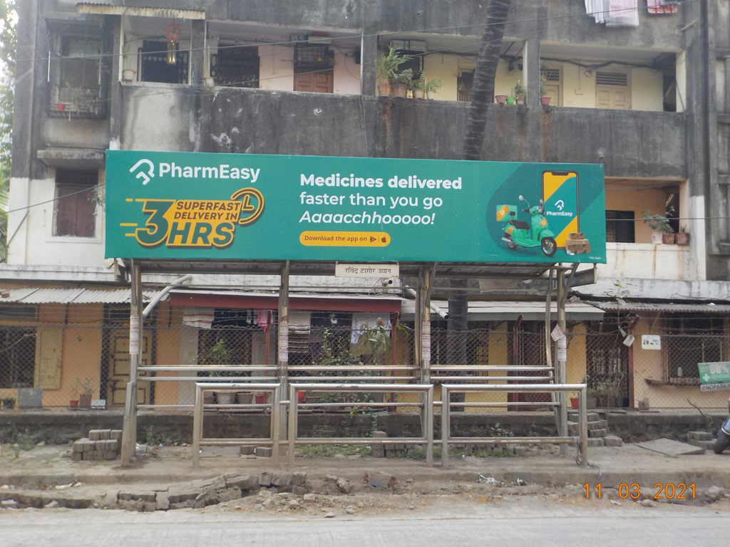 Bus Queue Shelter - Tagore Nagar Road - Ravindra Tagor Udyan,   Vikhroli (E),   Mumbai,   Maharashtra