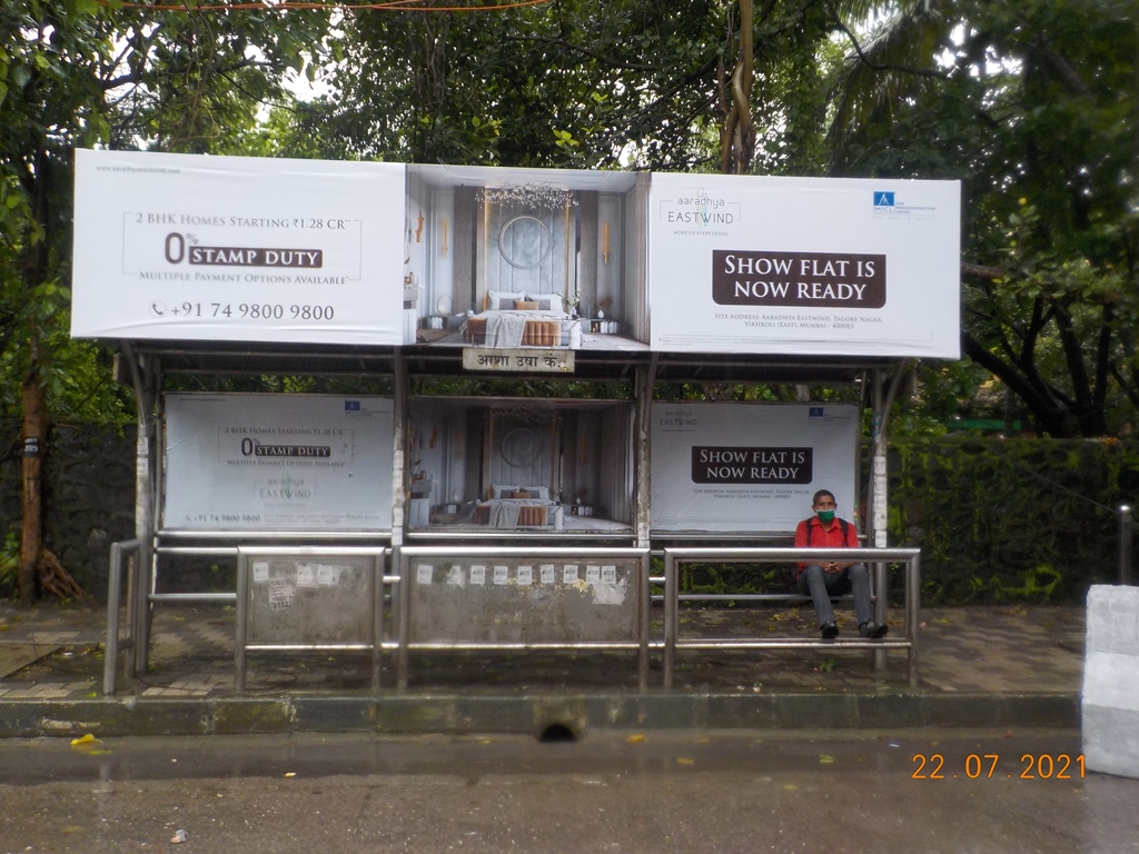 Bus Queue Shelter - L. B. S. Road - Asha Usha Co., Vikhroli (W), Mumbai, Maharashtra Bus Queue Shelter - L. B. S. Road - Asha Usha Co., Vikhroli (W), Mumbai, Maharashtra