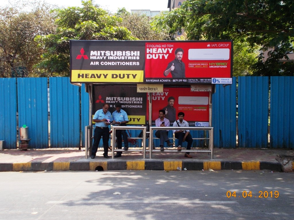 Bus Queue Shelter - - Sector 2,   Kandivali West,   Mumbai,   Maharashtra