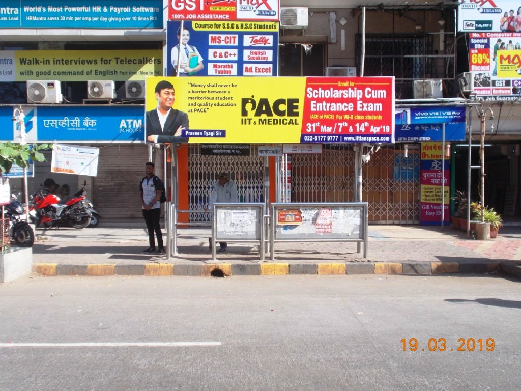 Bus Queue Shelter - Near Spencer's Mall - Charkop Market, Kandivali West, Mumbai, Maharashtra Bus Queue Shelter - Near Spencer's Mall - Charkop Market, Kandivali West, Mumbai, Maharashtra