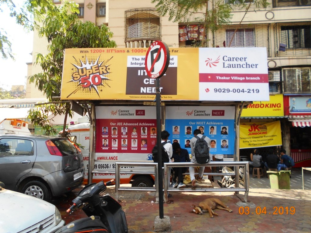 Bus Queue Shelter - Thakur Complex - Shree Sai Hospital, Kandivali East, Mumbai, Maharashtra Bus Queue Shelter - Thakur Complex - Shree Sai Hospital, Kandivali East, Mumbai, Maharashtra