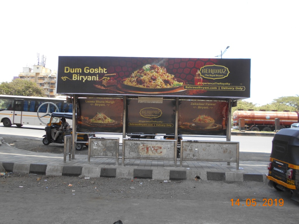 Bus Queue Shelter - Opp. The Hub - Nirlon Co., Goregaon ( East ), Mumbai, Maharashtra Bus Queue Shelter - Opp. The Hub - Nirlon Co., Goregaon ( East ), Mumbai, Maharashtra