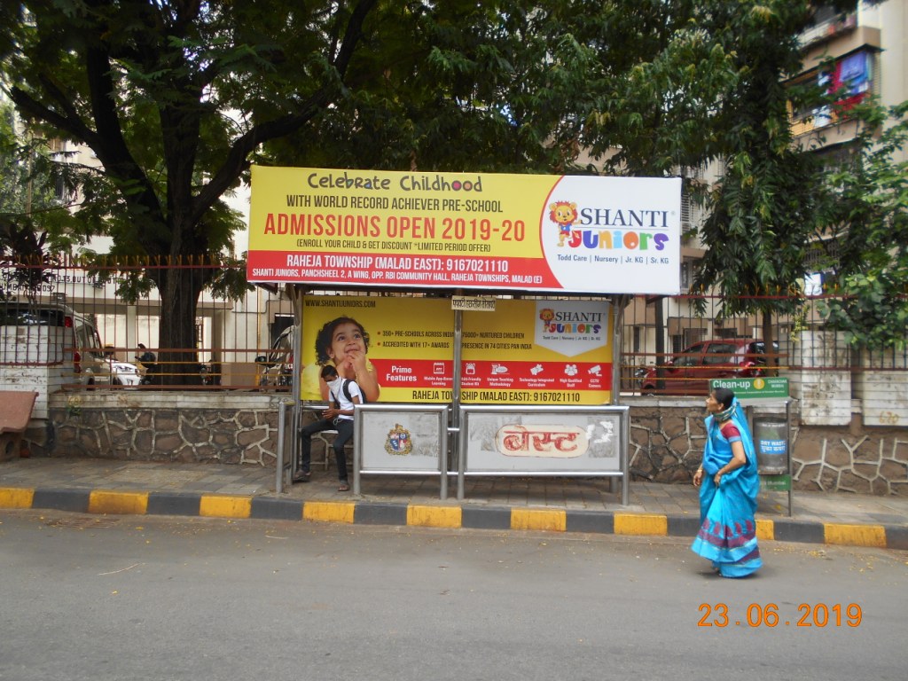 Bus Queue Shelter - - Panchavati Society, Malad East, Mumbai, Maharashtra Bus Queue Shelter - - Panchavati Society, Malad East, Mumbai, Maharashtra