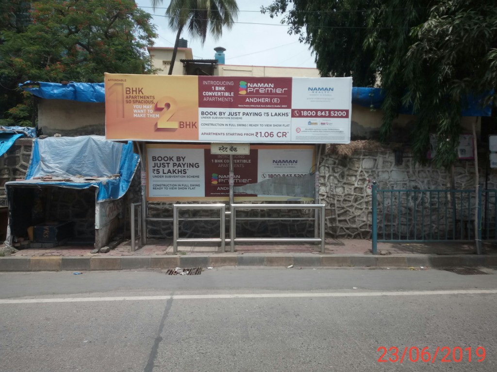 Bus Queue Shelter - - State Bank, Andheri East, Mumbai, Maharashtra Bus Queue Shelter - - State Bank, Andheri East, Mumbai, Maharashtra