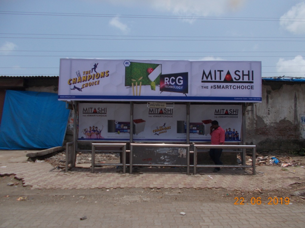 Bus Queue Shelter - - Ganpat Patil Nagar,   Borivali West,   Mumbai,   Maharashtra