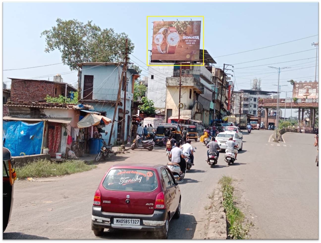 hoarding - Ambernath Shiv Mandir Road - facing Ambernath (E) Ulhasnagar,   Ambernath,   Mumbai,   Maharashtra