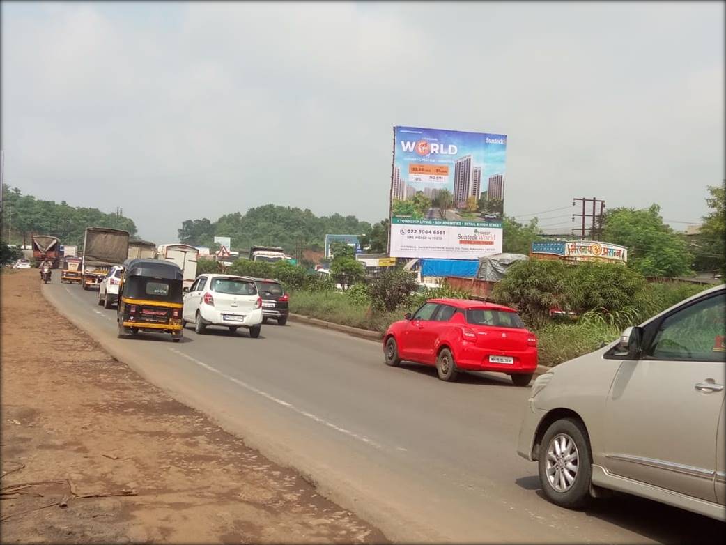 hoarding - at (Padga) Kuksa Borivali - facing traffic from Nasik to Mumbai,   KUKSABORIVALI,   Mumbai,   Maharashtra