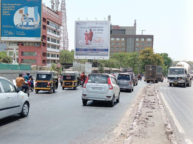 Billboard - Turbhe Sanpada Flyover before yogi midtown hotel -TFT Mumbai To Pune - towards turbhe sanpada flyover,   Navi Mumbai,   Mumbai,   Maharashtra