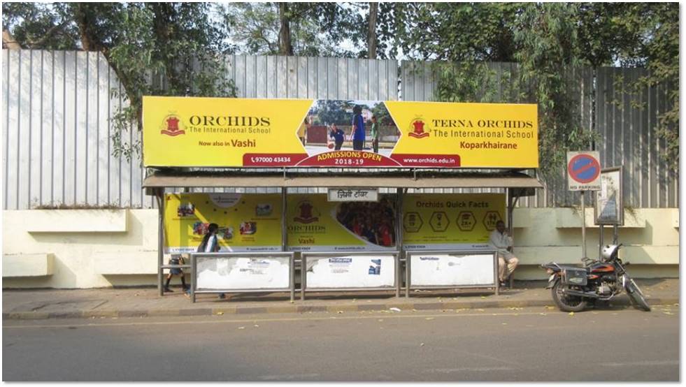 Bus Queue Shelter - Koparkhairane Jimmy Tower (left), Koparkhairane, Navi Mumbai, Maharashtra Bus Queue Shelter - Koparkhairane Jimmy Tower (left), Koparkhairane, Navi Mumbai, Maharashtra