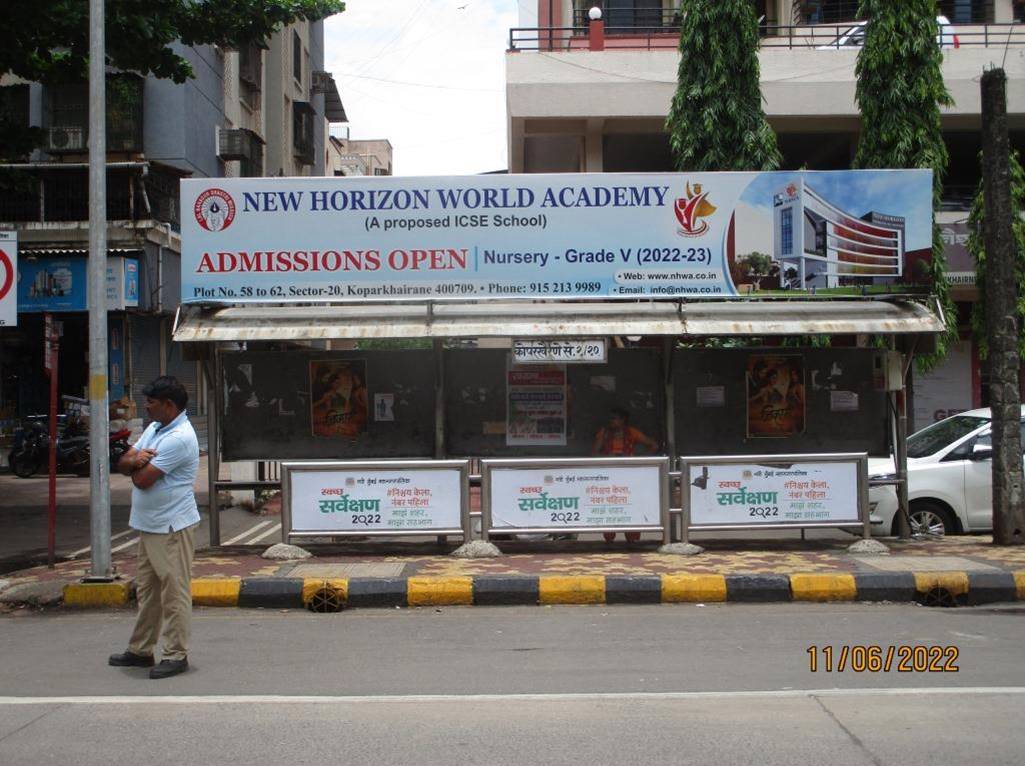 Bus Queue Shelter - Koparkhairane Sec-2 (left) indian Oil, Koparkhairane, Navi Mumbai, Maharashtra Bus Queue Shelter - Koparkhairane Sec-2 (left) indian Oil, Koparkhairane, Navi Mumbai, Maharashtra