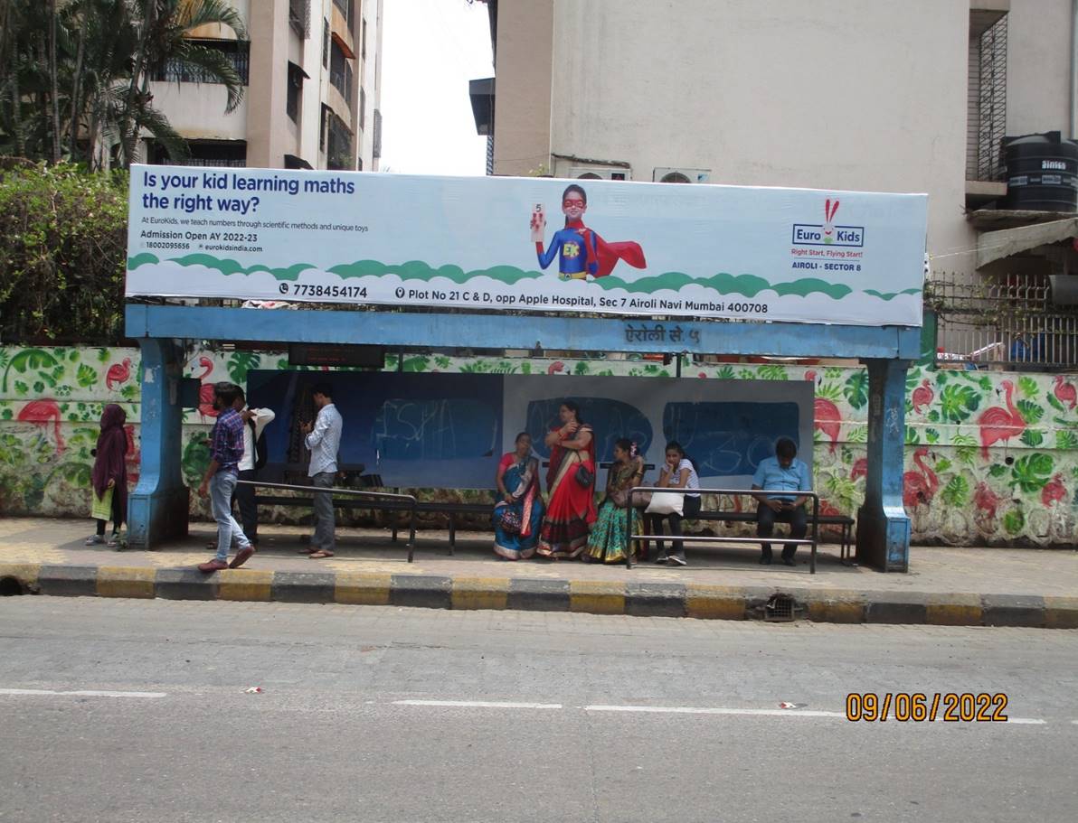 Bus Queue Shelter - Sector 5., Airoli, Navi Mumbai, Maharashtra Bus Queue Shelter - Sector 5., Airoli, Navi Mumbai, Maharashtra