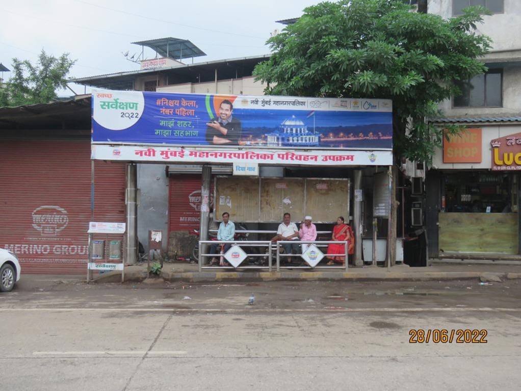 Bus Queue Shelter - Thane Belapur Road Digha Gaon Towards Thane, Thane Belapur Rd, Navi Mumbai, Maharashtra Bus Queue Shelter - Thane Belapur Road Digha Gaon Towards Thane, Thane Belapur Rd, Navi Mumbai, Maharashtra