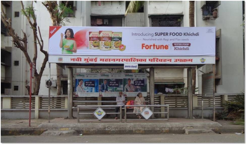 Bus Queue Shelter - Seawood Sect 48 Astgandha Society,   Seawoods,   Navi Mumbai,   Maharashtra