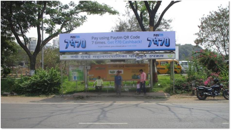Bus Queue Shelter - Seawood Palm Beach Rd Opp. NMMC Office, Seawoods, Navi Mumbai, Maharashtra Bus Queue Shelter - Seawood Palm Beach Rd Opp. NMMC Office, Seawoods, Navi Mumbai, Maharashtra