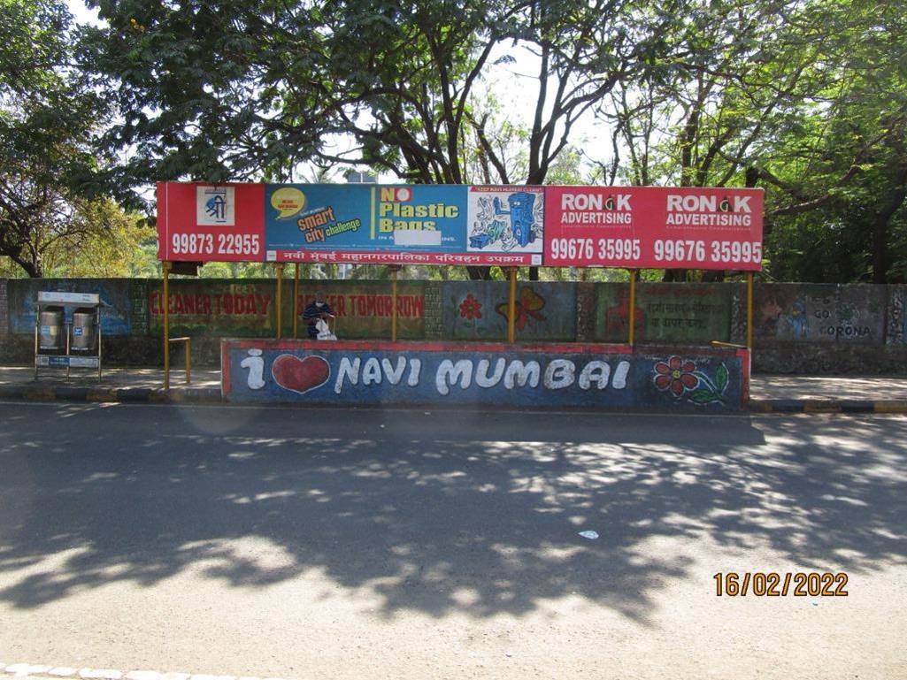 Bus Queue Shelter - Nerul Sarsole Depot - 1,   Nerul,   Navi Mumbai,   Maharashtra