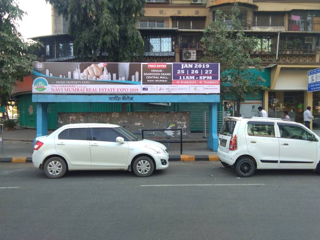 Bus Queue Shelter - STERLING COLLEGE (Sector 25 IDBI Bank), Nerul 1 East, Navi Mumbai, Maharashtra Bus Queue Shelter - STERLING COLLEGE (Sector 25 IDBI Bank), Nerul 1 East, Navi Mumbai, Maharashtra