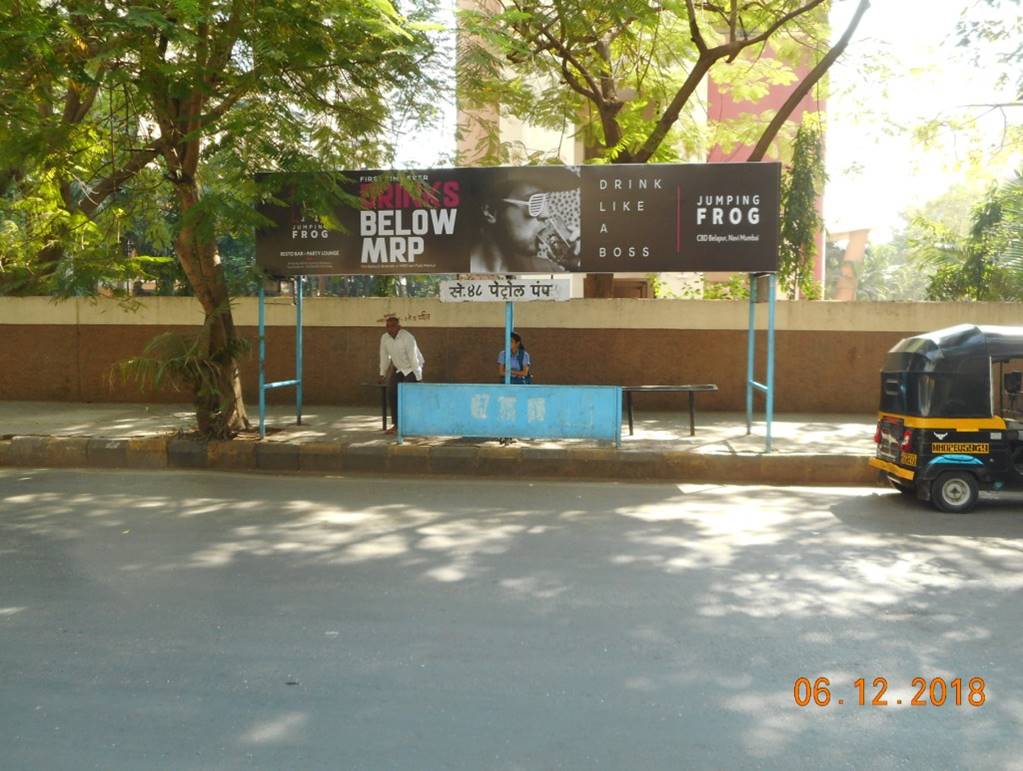 Bus Queue Shelter - Sector 48 Opp. Petrol Pump.,   Nerul 2 West,   Navi Mumbai,   Maharashtra