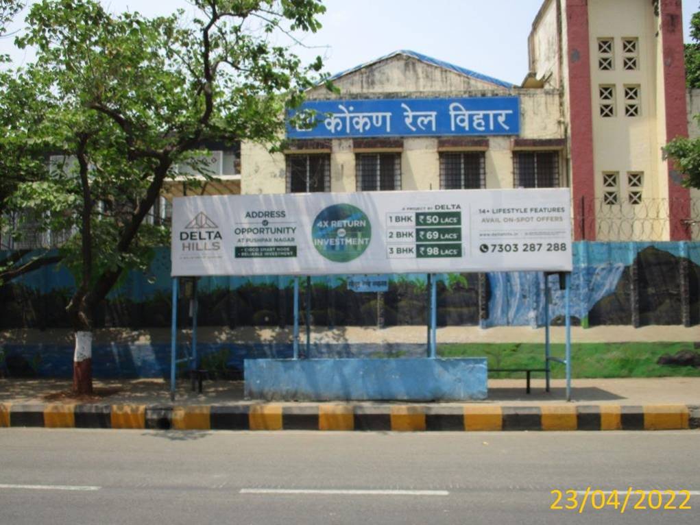 Bus Queue Shelter - Seawood Darave Railway Station Sector 46., Nerul 2 West, Navi Mumbai, Maharashtra Bus Queue Shelter - Seawood Darave Railway Station Sector 46., Nerul 2 West, Navi Mumbai, Maharashtra