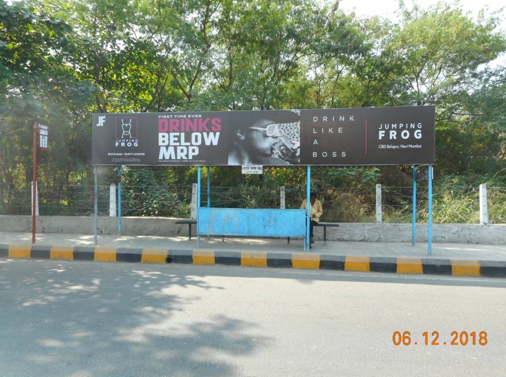 Bus Queue Shelter - Sanjay Joshi Chowk / Darave Phata., Nerul 2 West, Navi Mumbai, Maharashtra Bus Queue Shelter - Sanjay Joshi Chowk / Darave Phata., Nerul 2 West, Navi Mumbai, Maharashtra