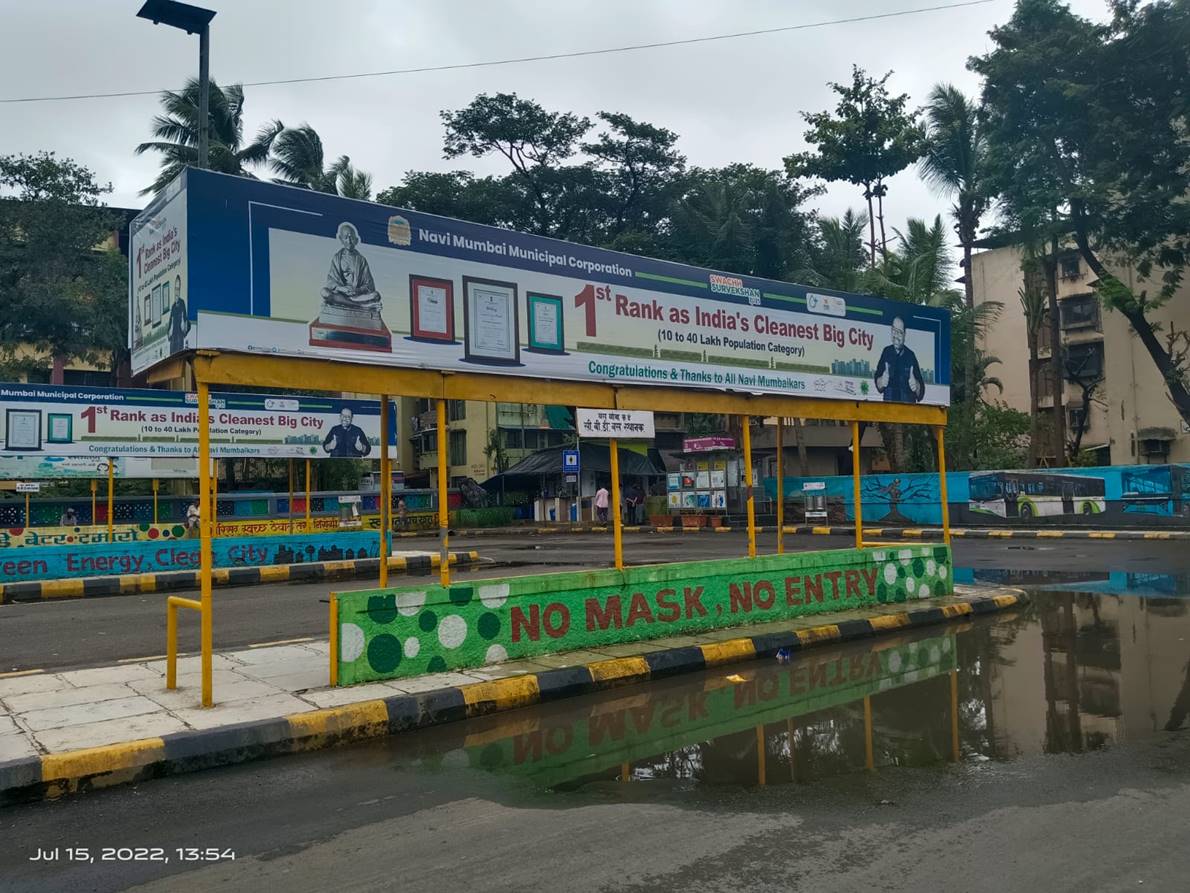 Bus Queue Shelter - CBD Belapur Bus Depot - 6,   CBD Belapur,   Navi Mumbai,   Maharashtra