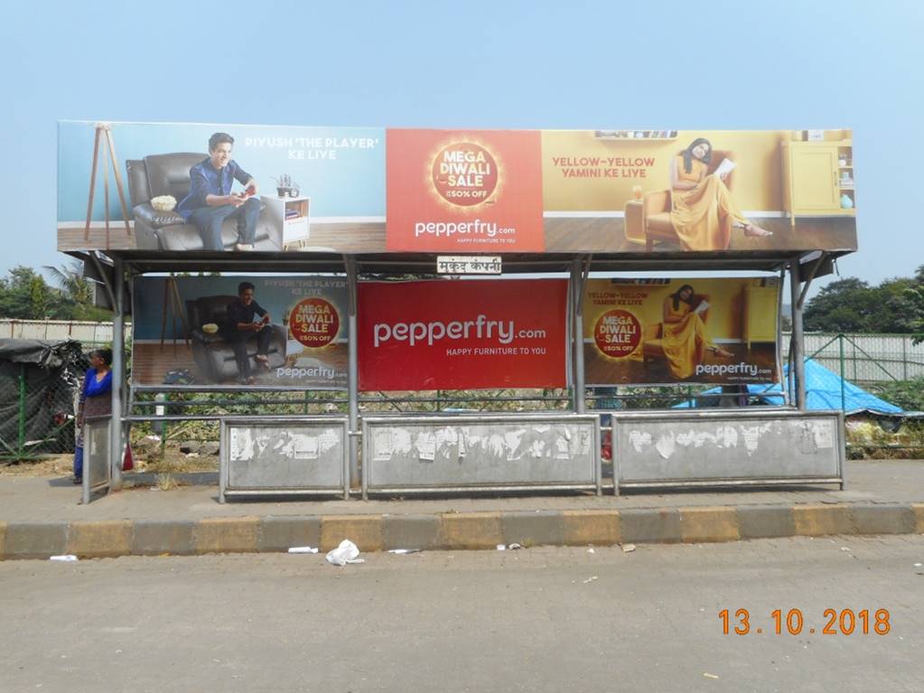Bus Queue Shelter - Mukund.,   Thane Belapur Road,   Navi Mumbai,   Maharashtra