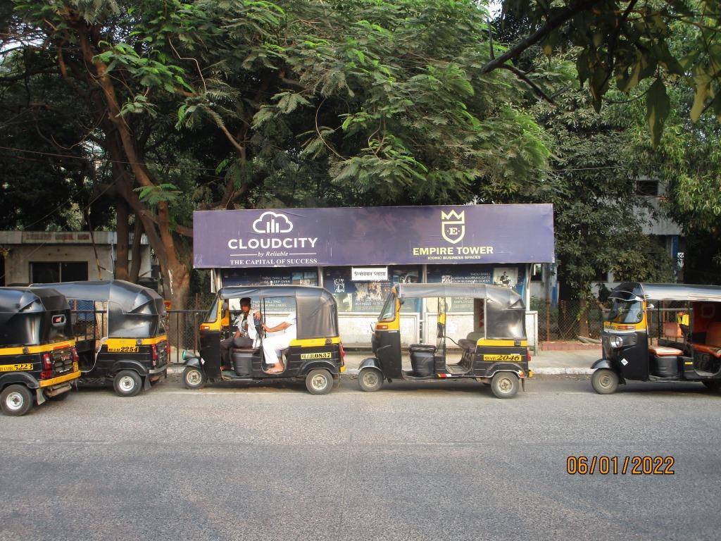 Bus Queue Shelter - Reliable plaza Towards Vashi, Thane Belapur Road, Navi Mumbai, Maharashtra Bus Queue Shelter - Reliable plaza Towards Vashi, Thane Belapur Road, Navi Mumbai, Maharashtra