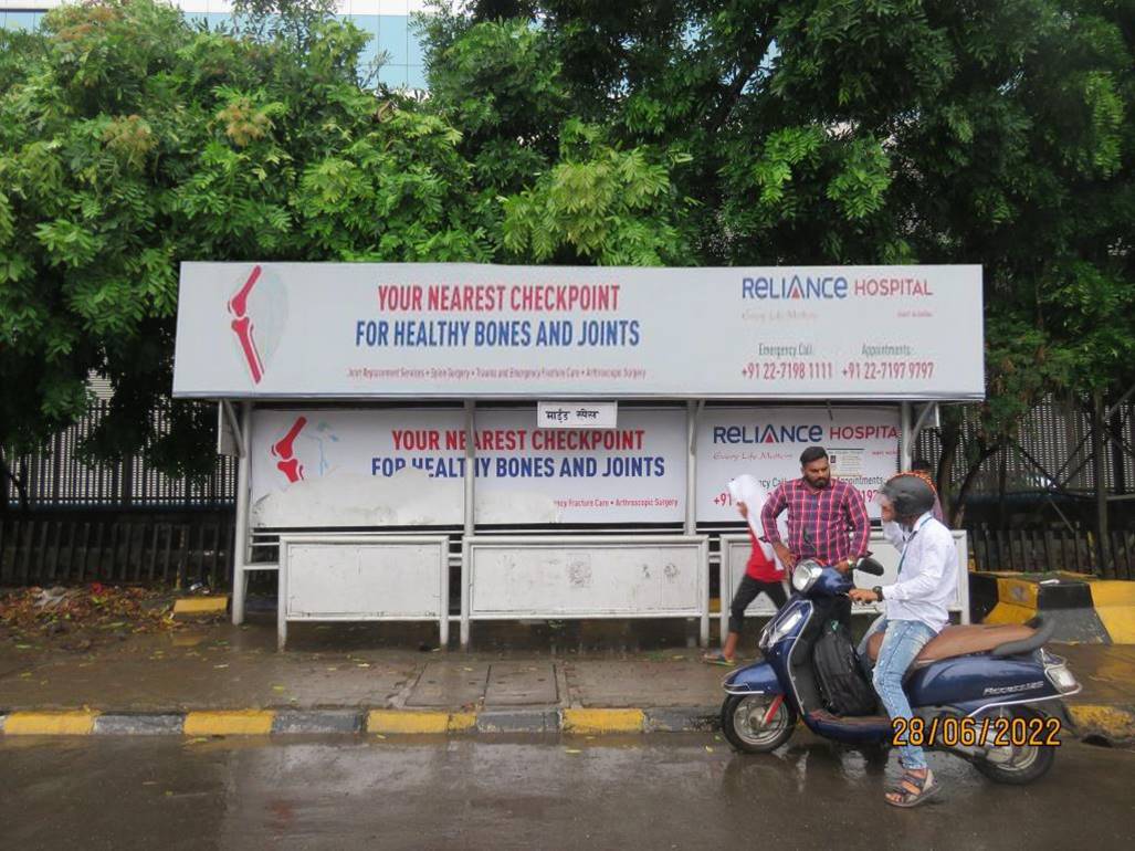 Bus Queue Shelter - Airoli Station (Mind space), Thane Belapur Road, Navi Mumbai, Maharashtra Bus Queue Shelter - Airoli Station (Mind space), Thane Belapur Road, Navi Mumbai, Maharashtra