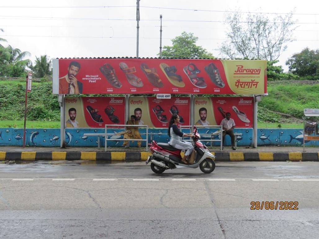 Bus Queue Shelter - Nocil Talvali naka Towards Thane, Thane Belapur Road, Navi Mumbai, Maharashtra Bus Queue Shelter - Nocil Talvali naka Towards Thane, Thane Belapur Road, Navi Mumbai, Maharashtra