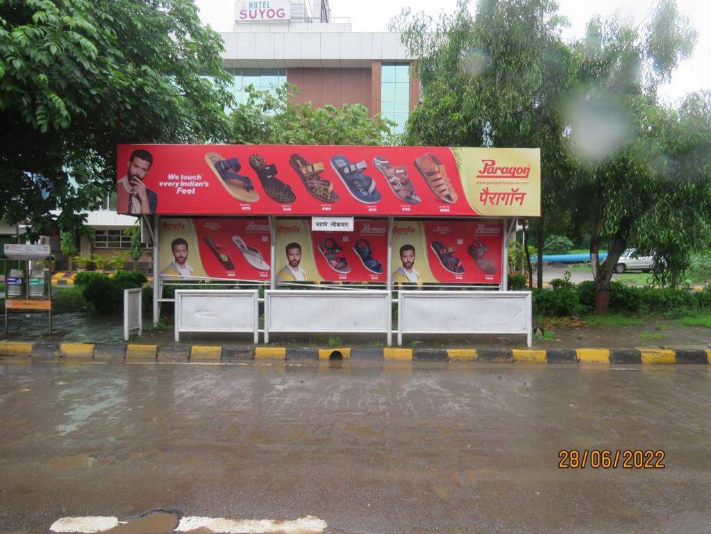 Bus Queue Shelter - Mahape naka (Lokmat) Towards Vashi, Thane Belapur Road, Navi Mumbai, Maharashtra Bus Queue Shelter - Mahape naka (Lokmat) Towards Vashi, Thane Belapur Road, Navi Mumbai, Maharashtra