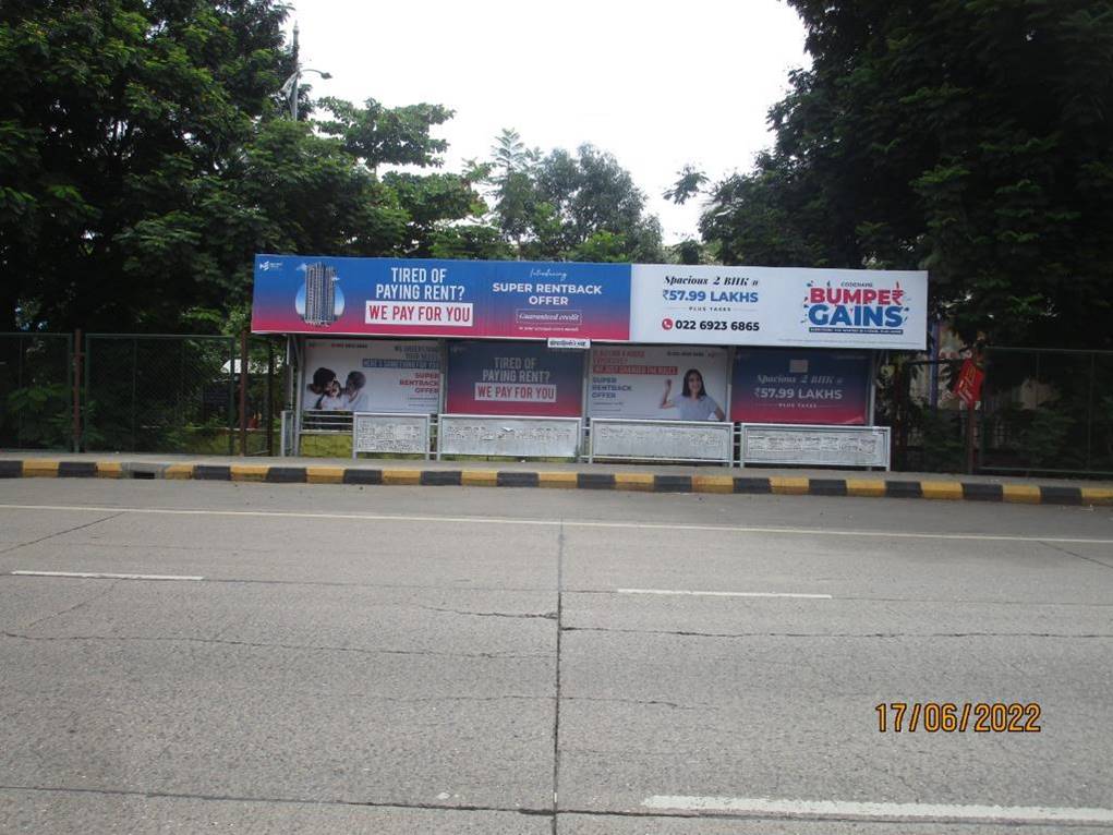 Bus Queue Shelter - I.C.I. (KOPER KHERNE STATION) Towards Thane, Thane Belapur Road, Navi Mumbai, Maharashtra Bus Queue Shelter - I.C.I. (KOPER KHERNE STATION) Towards Thane, Thane Belapur Road, Navi Mumbai, Maharashtra
