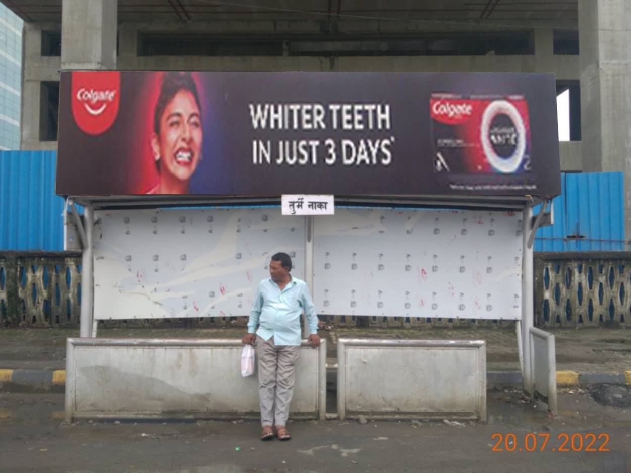 Bus Queue Shelter - Turbhe Naka Towards Vashi, Thane Belapur Road, Navi Mumbai, Maharashtra Bus Queue Shelter - Turbhe Naka Towards Vashi, Thane Belapur Road, Navi Mumbai, Maharashtra