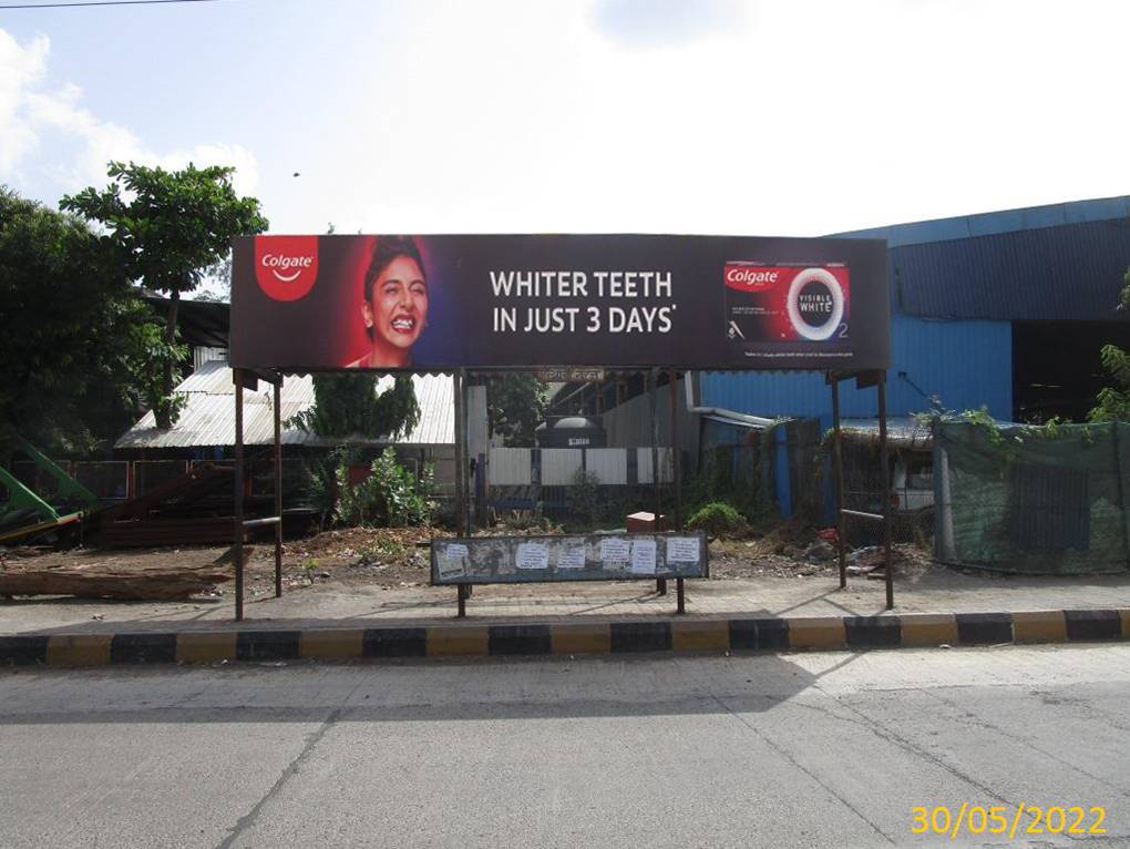 Bus Queue Shelter - Anthony Garage Towards Airoli, MIDC, Navi Mumbai, Maharashtra Bus Queue Shelter - Anthony Garage Towards Airoli, MIDC, Navi Mumbai, Maharashtra