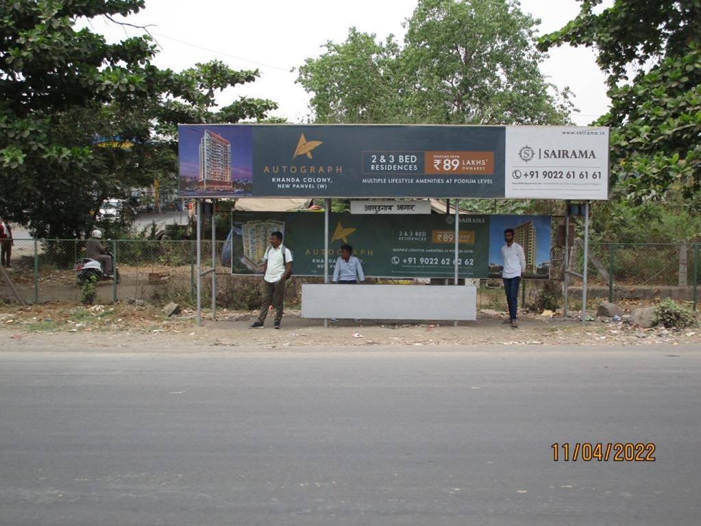 Bus Queue Shelter - Panvel Ashudgoan O/S Depot Towards Vashi,   Panvel,   Navi Mumbai,   Maharashtra
