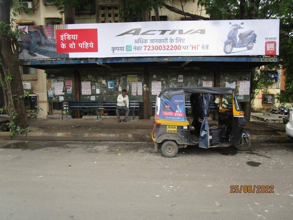 Bus Queue Shelter - Kharghar Spagethi Nr. Goodwill, Kharghar, Navi Mumbai, Maharashtra Bus Queue Shelter - Kharghar Spagethi Nr. Goodwill, Kharghar, Navi Mumbai, Maharashtra