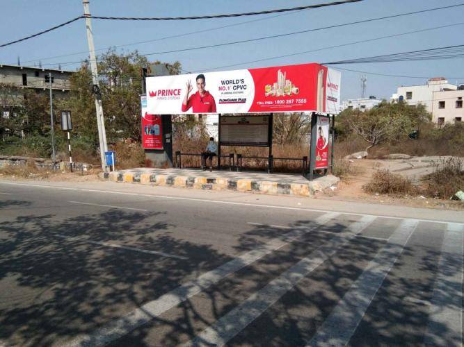 Bus Shelter Modern - Hyderabad Central University Depot-Towards Gachibowli, Hyderabad, Telangana Bus Shelter Modern - Hyderabad Central University Depot-Towards Gachibowli, Hyderabad, Telangana
