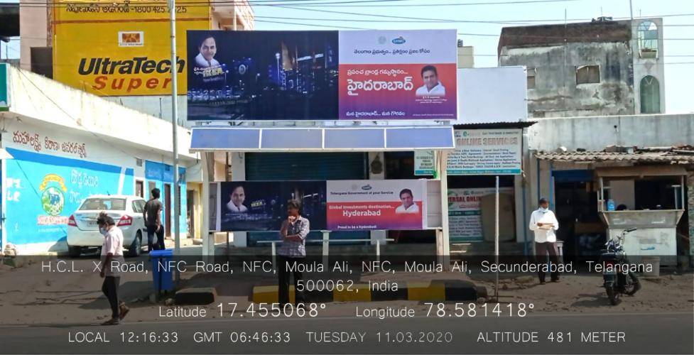 Bus Shelter Modern - Nfc Main Gate, Cable X Roads-Towards Habsiguda, Hyderabad, Telangana Bus Shelter Modern - Nfc Main Gate, Cable X Roads-Towards Habsiguda, Hyderabad, Telangana