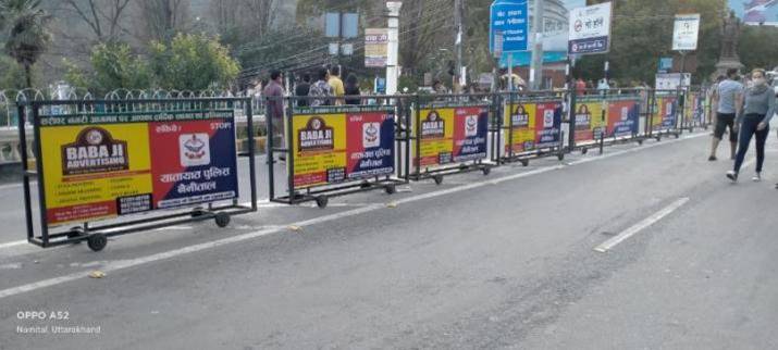 Police Barricade-Nainital Mall Road, Nainital, Uttarakhand Police Barricade-Nainital Mall Road, Nainital, Uttarakhand
