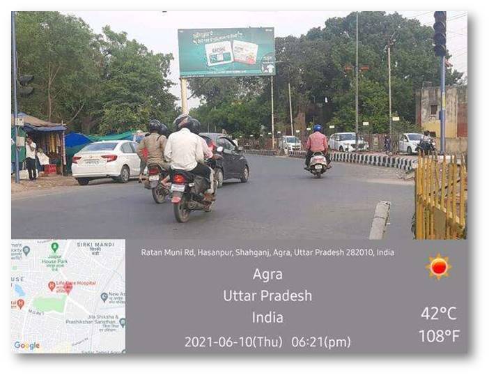 Unipole - Kothi Meena bazaar Crossing, Agra, Uttar Pradesh Unipole - Kothi Meena bazaar Crossing, Agra, Uttar Pradesh