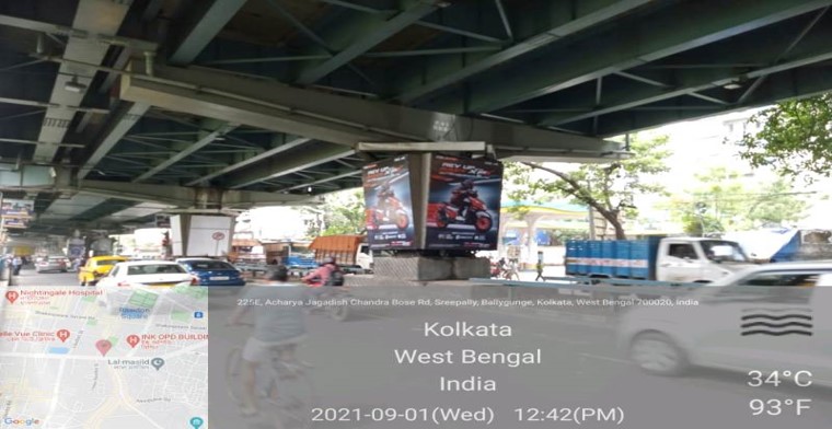 Bus Shelter - AJC Bose Road Flyover, Kolkata, West Bengal Bus Shelter - AJC Bose Road Flyover, Kolkata, West Bengal