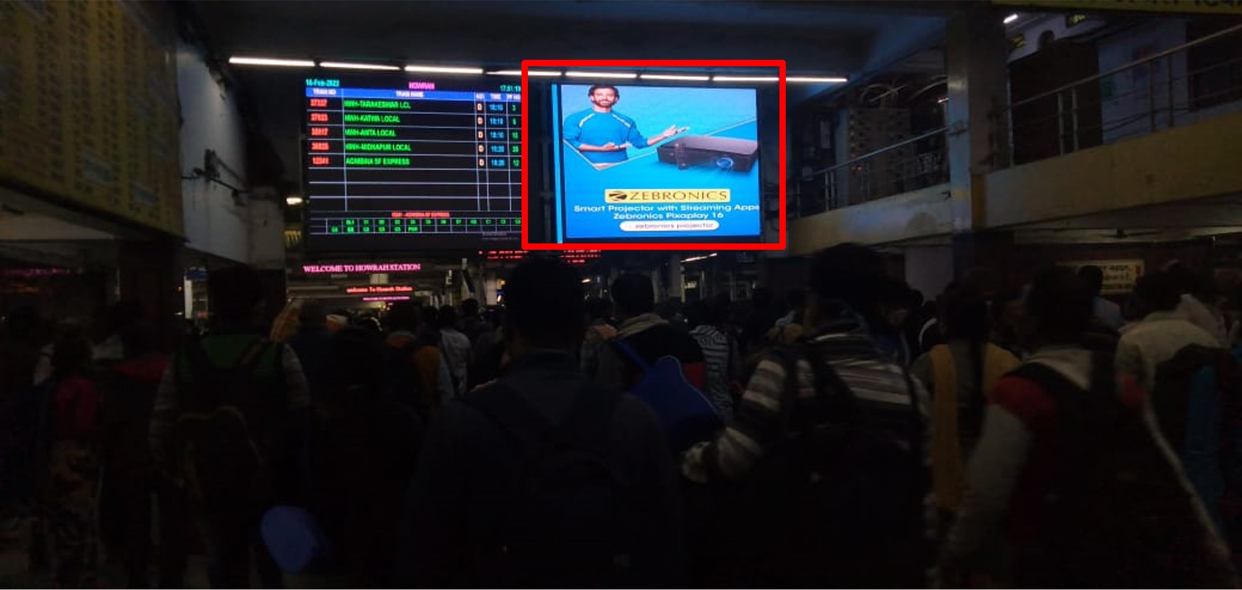 LED Screen - Howrah Station Platform, Howrah, West Bengal LED Screen - Howrah Station Platform, Howrah, West Bengal
