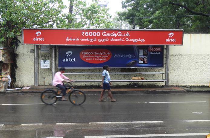 Bus Shelter-New Washermanpet, Chennai, Tamilnadu Bus Shelter-New Washermanpet, Chennai, Tamilnadu