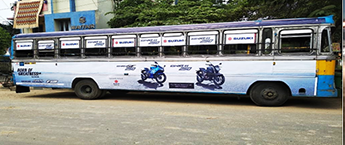 Kolkata AC bus top Glass, Lower, Glass &amp; Back panel branding